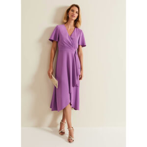 Phase Eight Julissa Purple Frill Wrap Dress